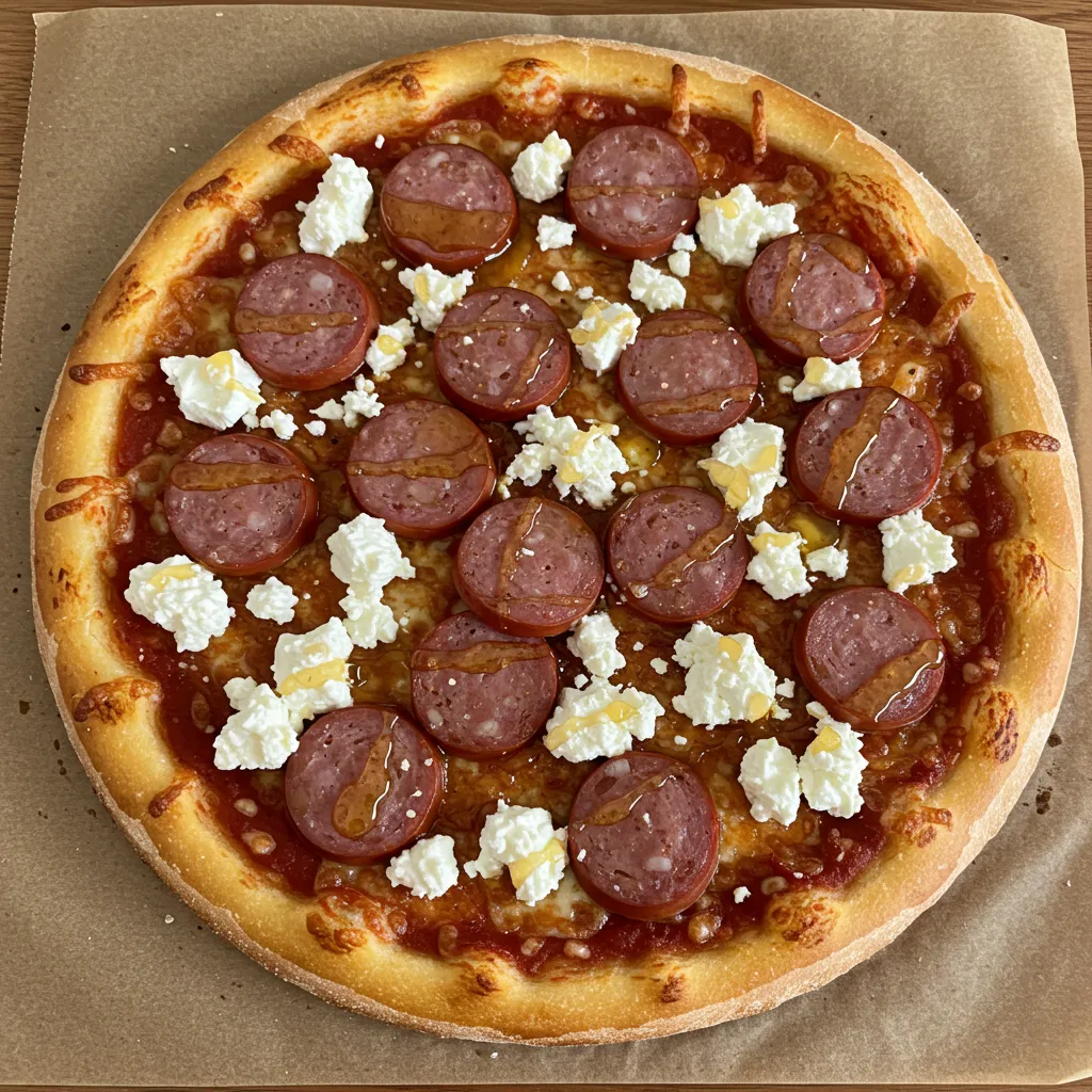 Sweet & Spicy Hot Sausage Feta Honey Pizza: A Flavor Explosion Masterpiece
